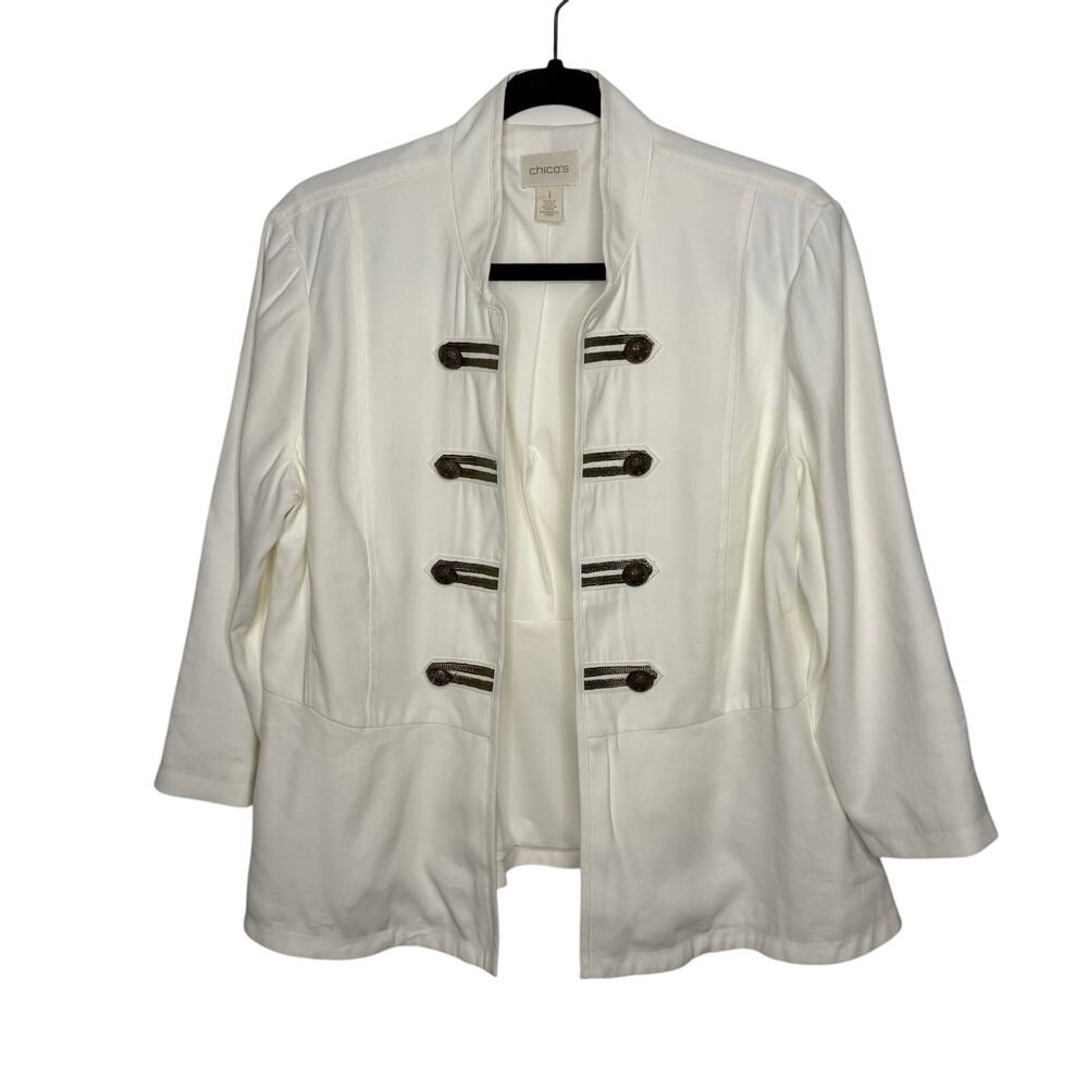 Chico's Open Front Circus Band Jacket Size 1 (Medium)